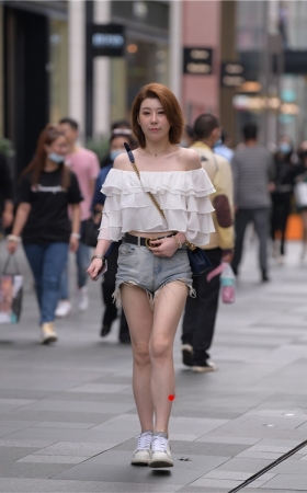 牛仔热裤妹子(49P)