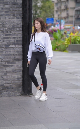 （套图）黑色瑜伽裤美女(56P)