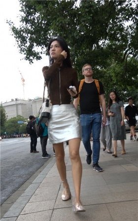 银裙长发小姐姐
