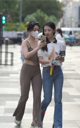 休闲紧身裤美女(104P)