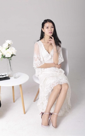 自带仙气的蕾丝裙—小敏3A2502[20.6M]