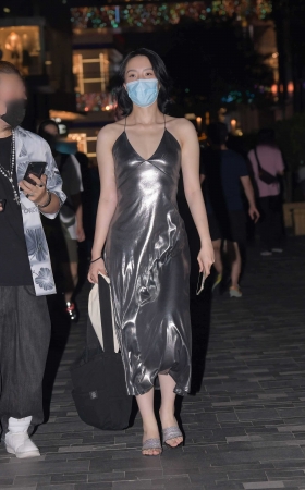 露背银色长裙、气质高雅美女 [11P]
