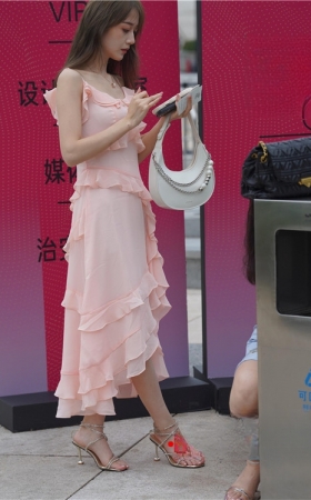 粉色长裙小姐姐(48P)