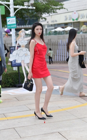 气质红裙美女(103P)