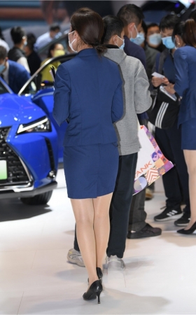 蓝裙销售美女(162P)