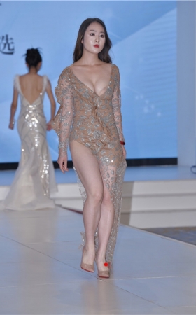 性感的薄纱长裙模特(108P)