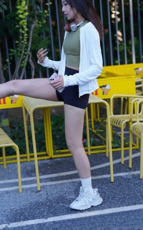 黑色运动短裤女孩【套图+视频】MJ3325